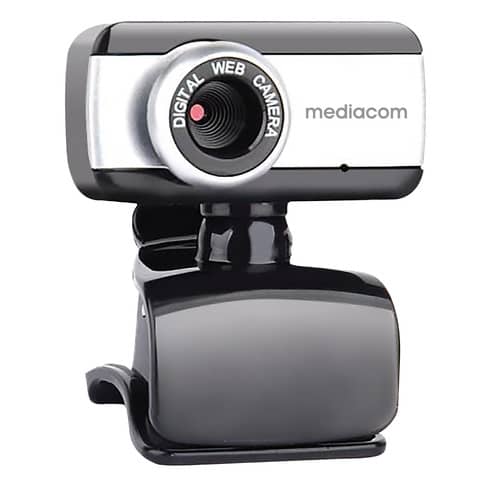 Webcam Mediacom M250 nero/silver risoluzione 640x480 px - USB 2.0 compatibile Windows e Mac OS - M-WEA250